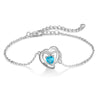 Custom Birthstone Heart Bracelet