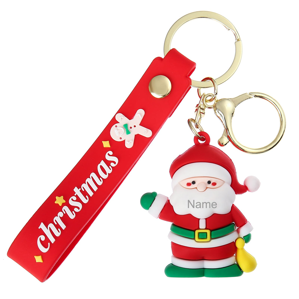 Custom Snowman Santa Keychain
