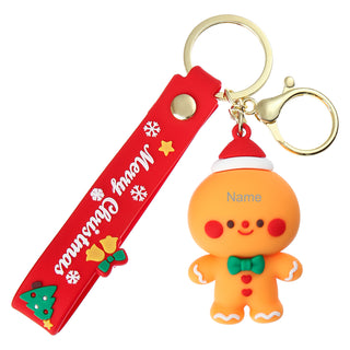 Custom Snowman Santa Keychain