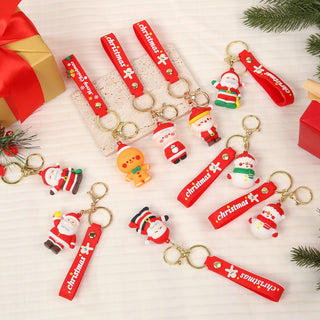 Custom Snowman Santa Keychain