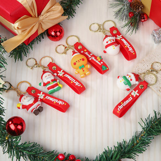 Custom Snowman Santa Keychain