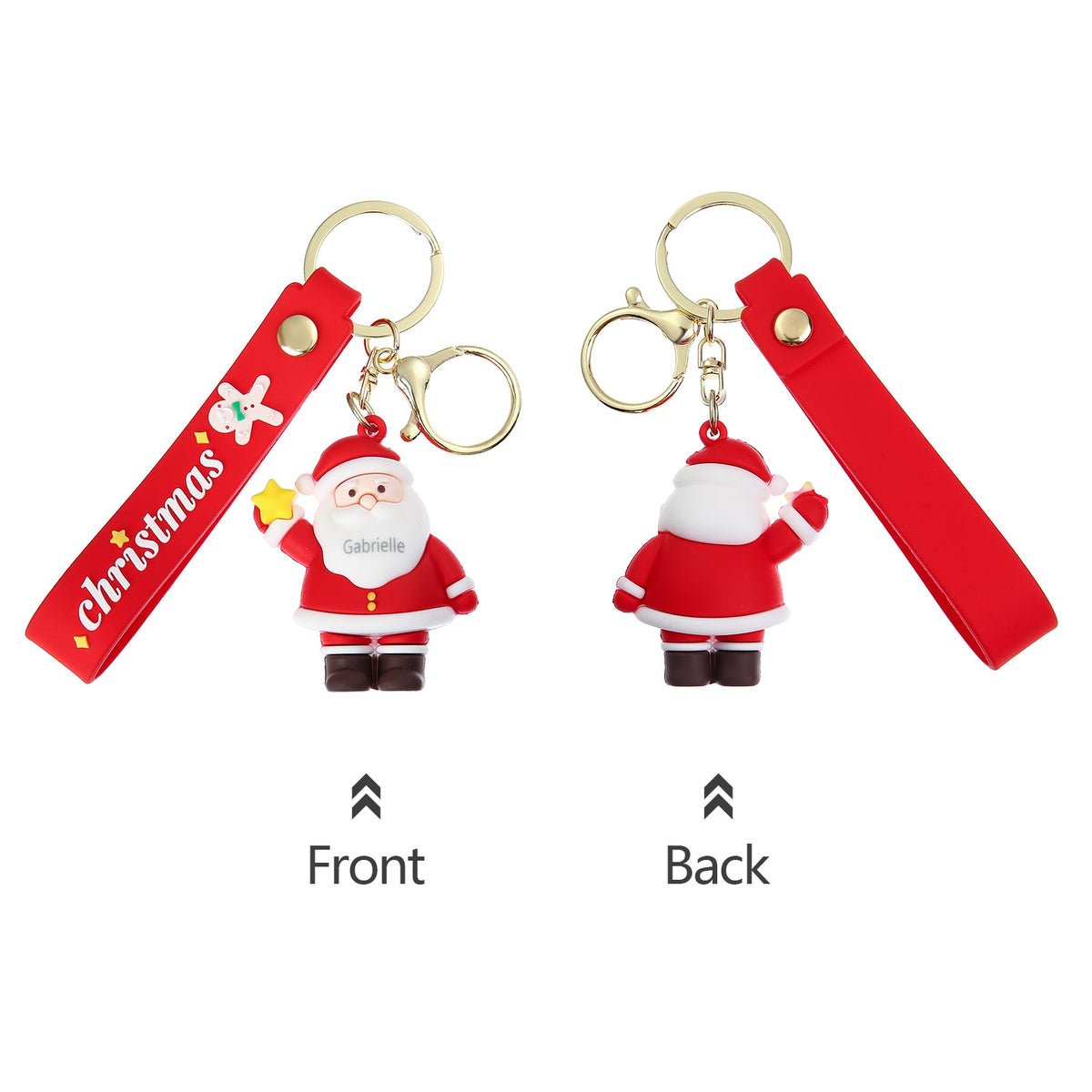 Custom Snowman Santa Keychain