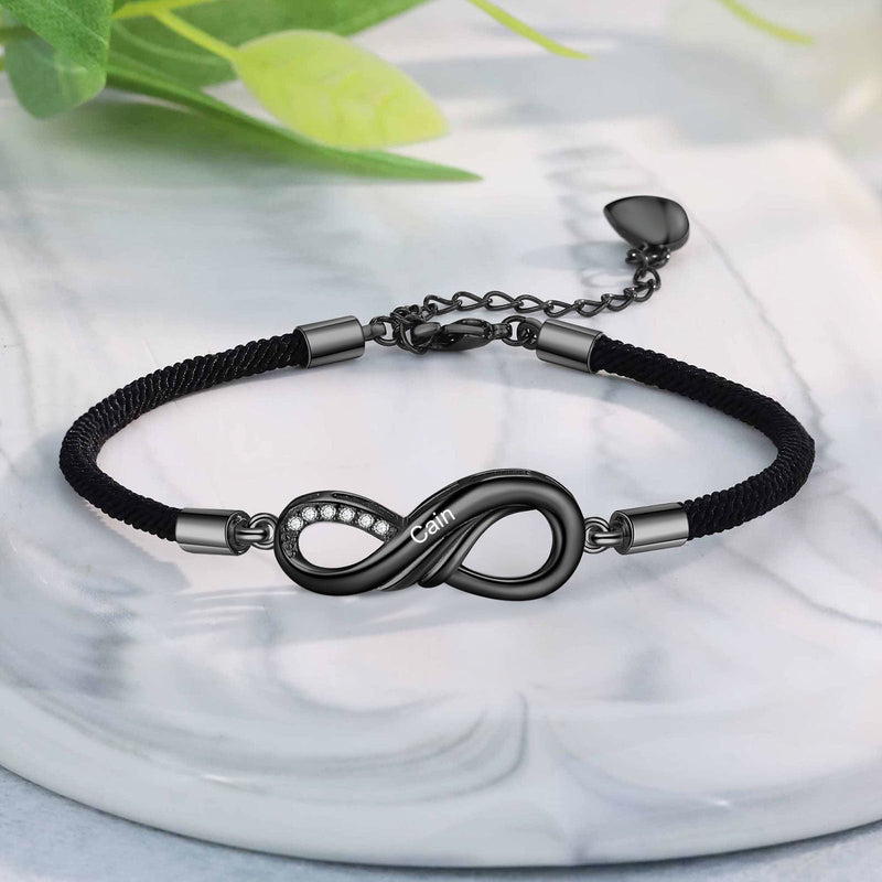 Custom Name Eight-Shaped Couple Bracelet