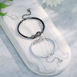 Custom Name Eight-Shaped Couple Bracelet