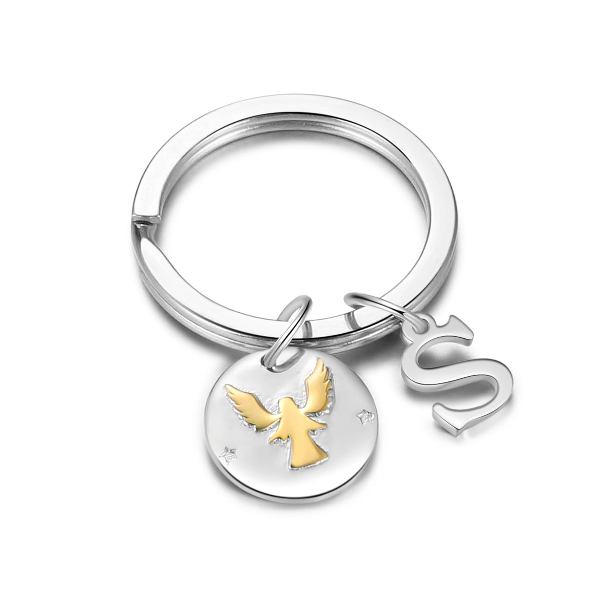 Custom Name Angel Keychain