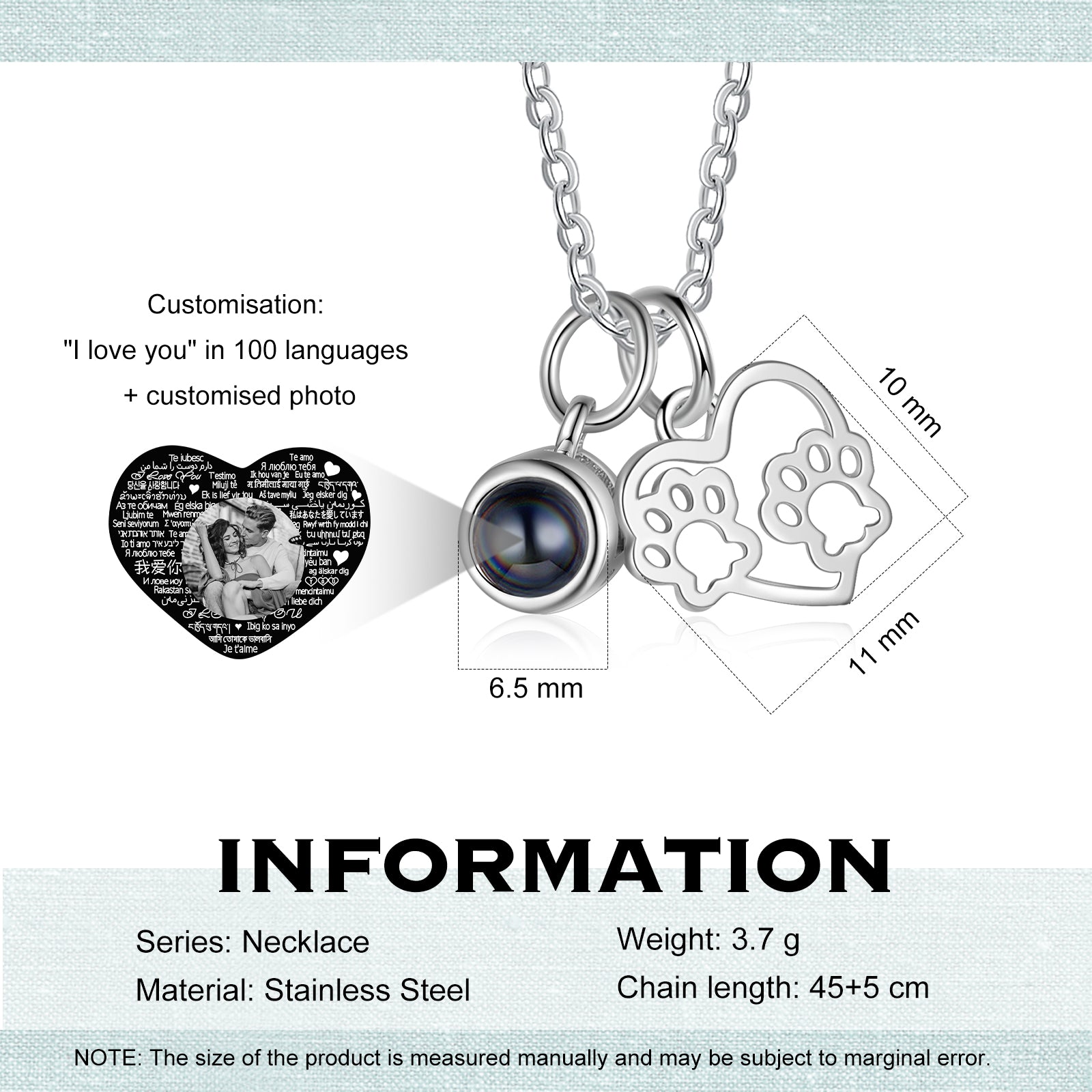 Custom Projection Necklace