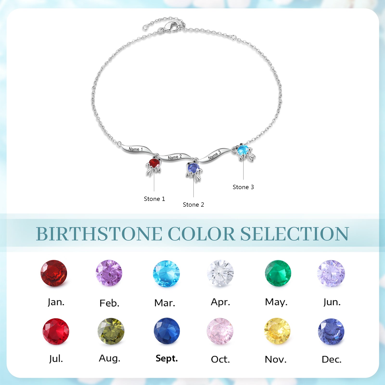 Custom Birthstone Bracelet