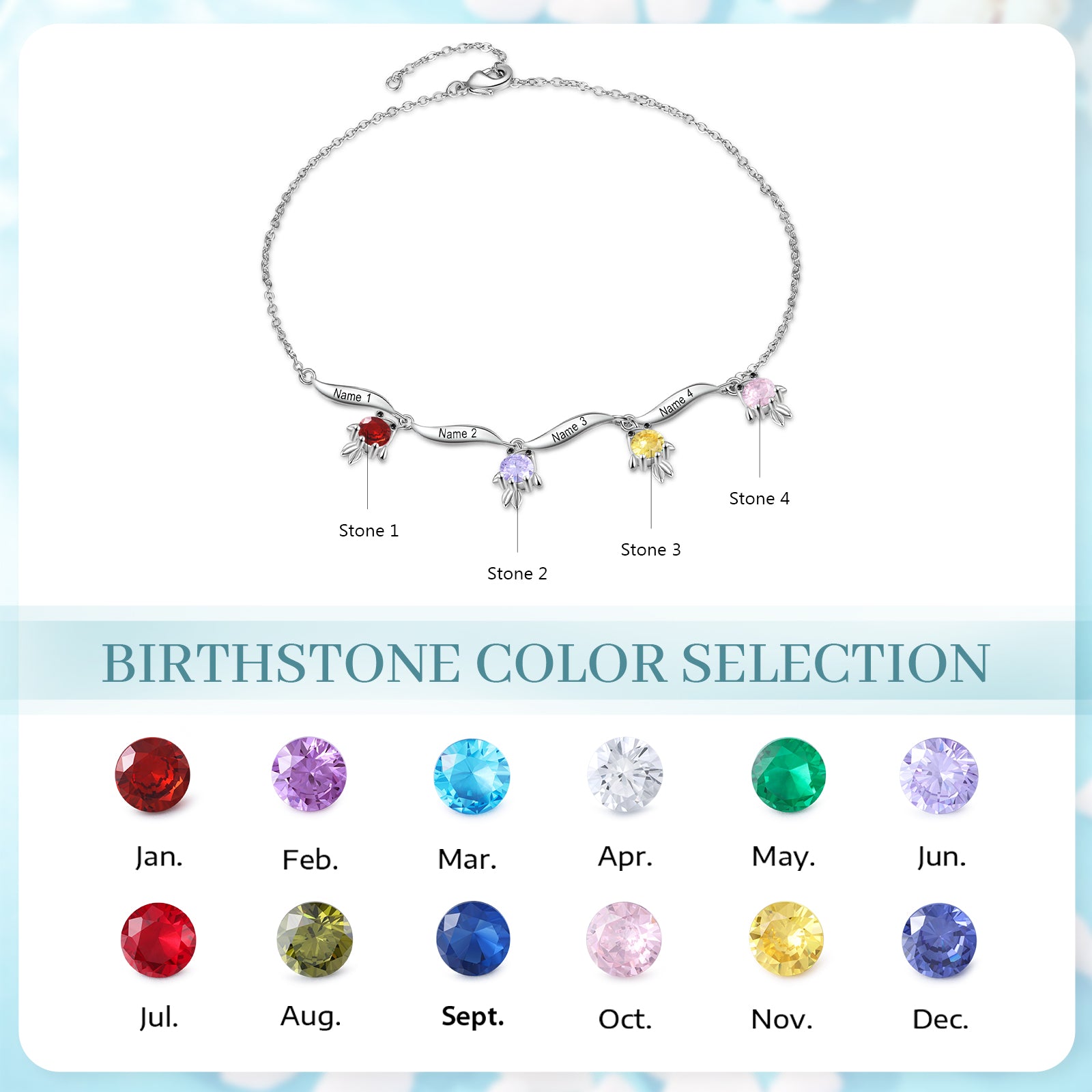 Custom Birthstone Bracelet