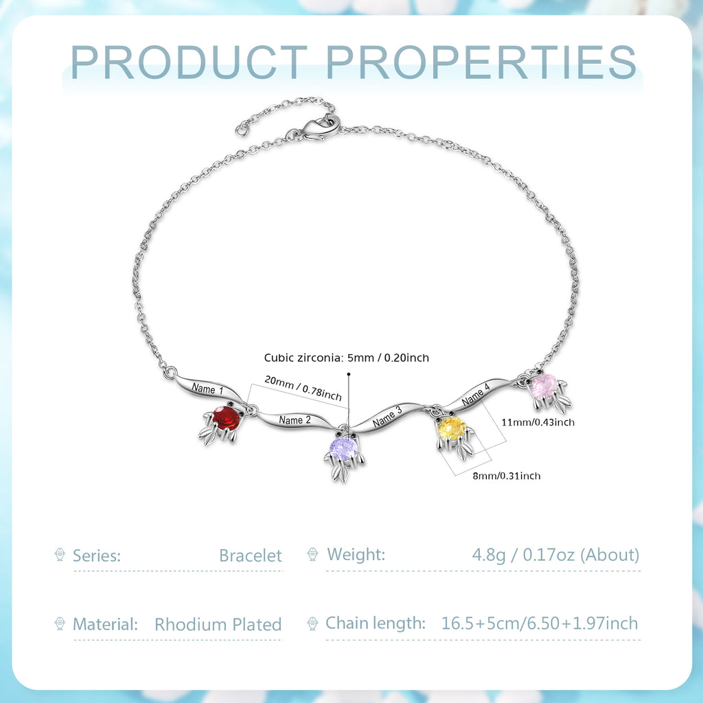 Custom Birthstone Bracelet