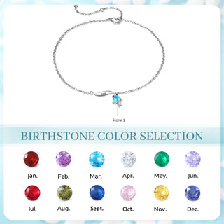 Custom Birthstone Anklet