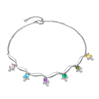 Custom Birthstone Anklet