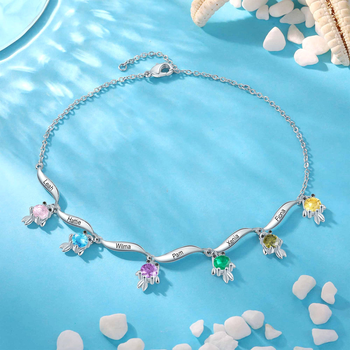 Custom Birthstone Anklet