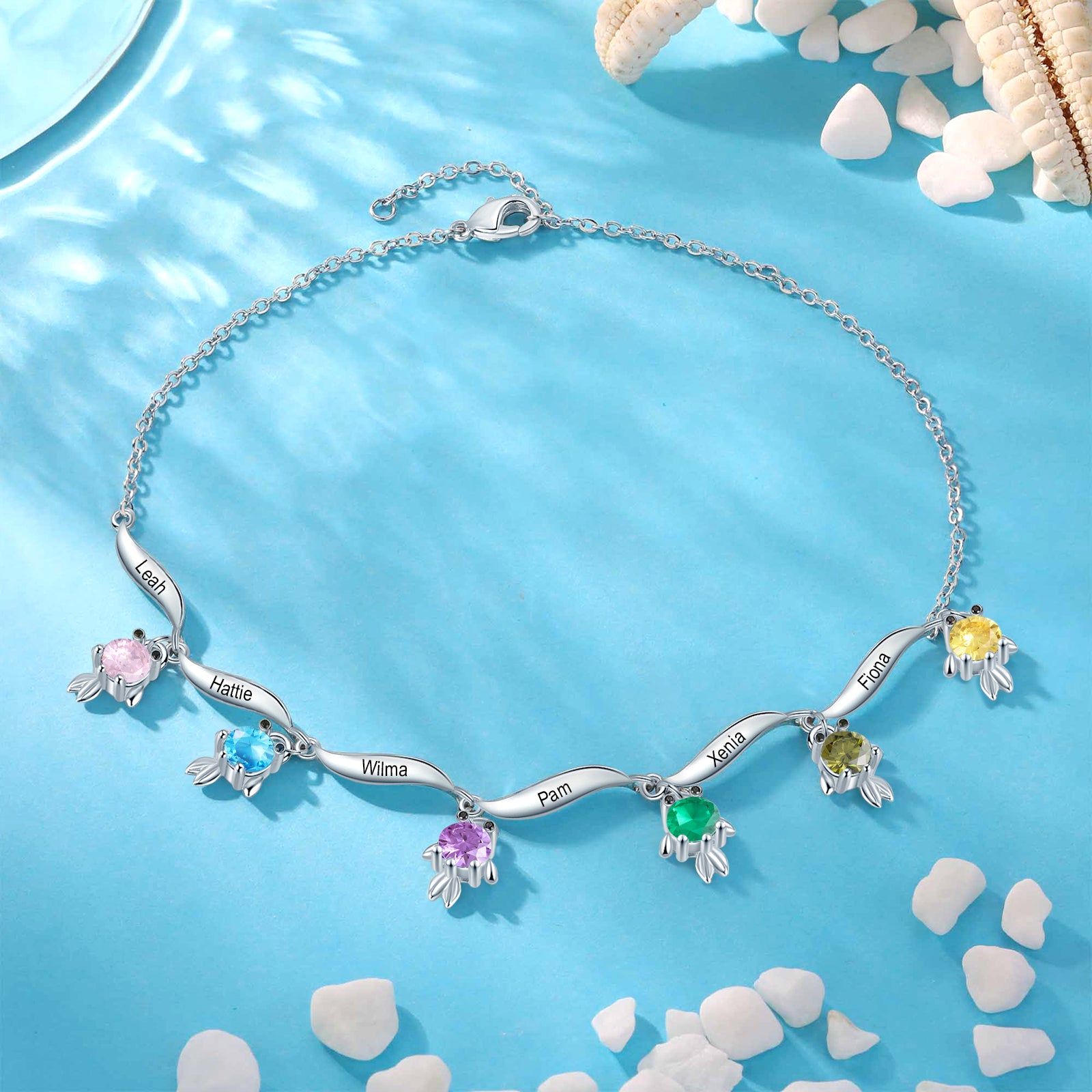Custom Birthstone Anklet