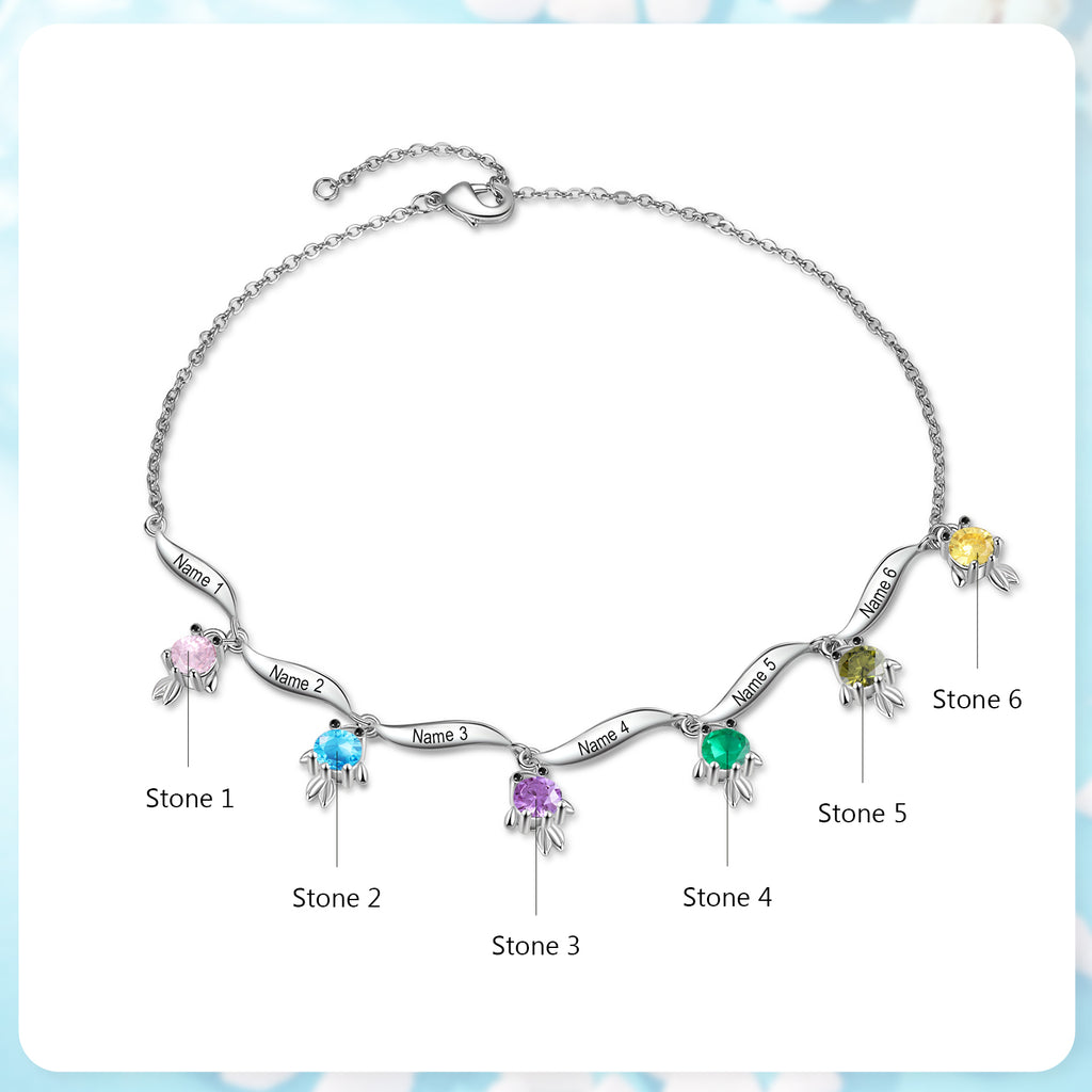 Custom Birthstone Anklet
