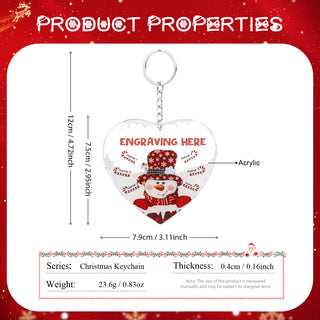 Christmas Decoration Custom Name  Keychain