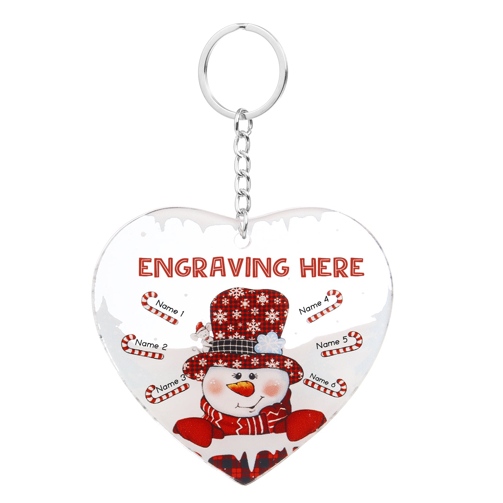 Christmas Decoration Custom Name  Keychain