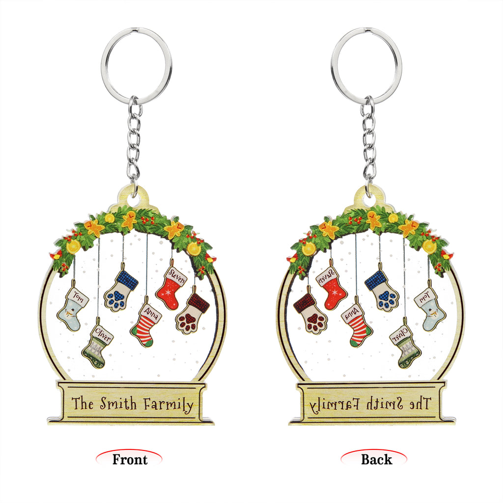 Christmas Decoration Custom Name Keychain