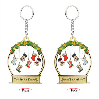 Christmas Decoration Custom Name Keychain