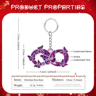 Custom Name Bow Keychain