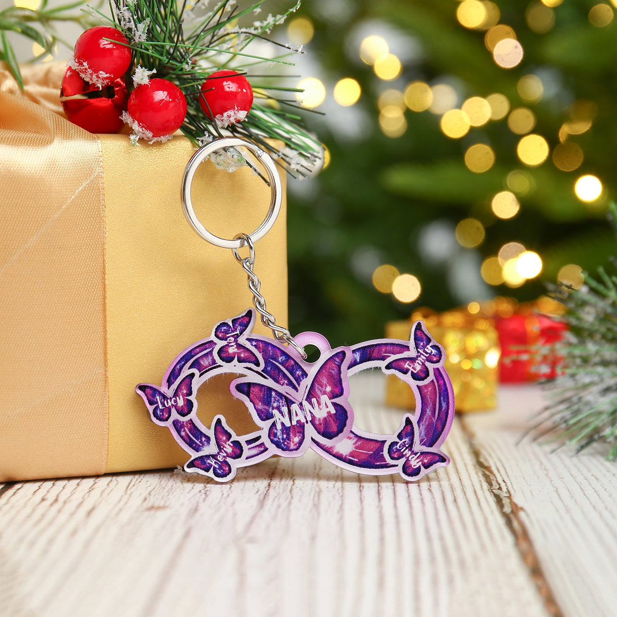 Custom Name Bow Keychain