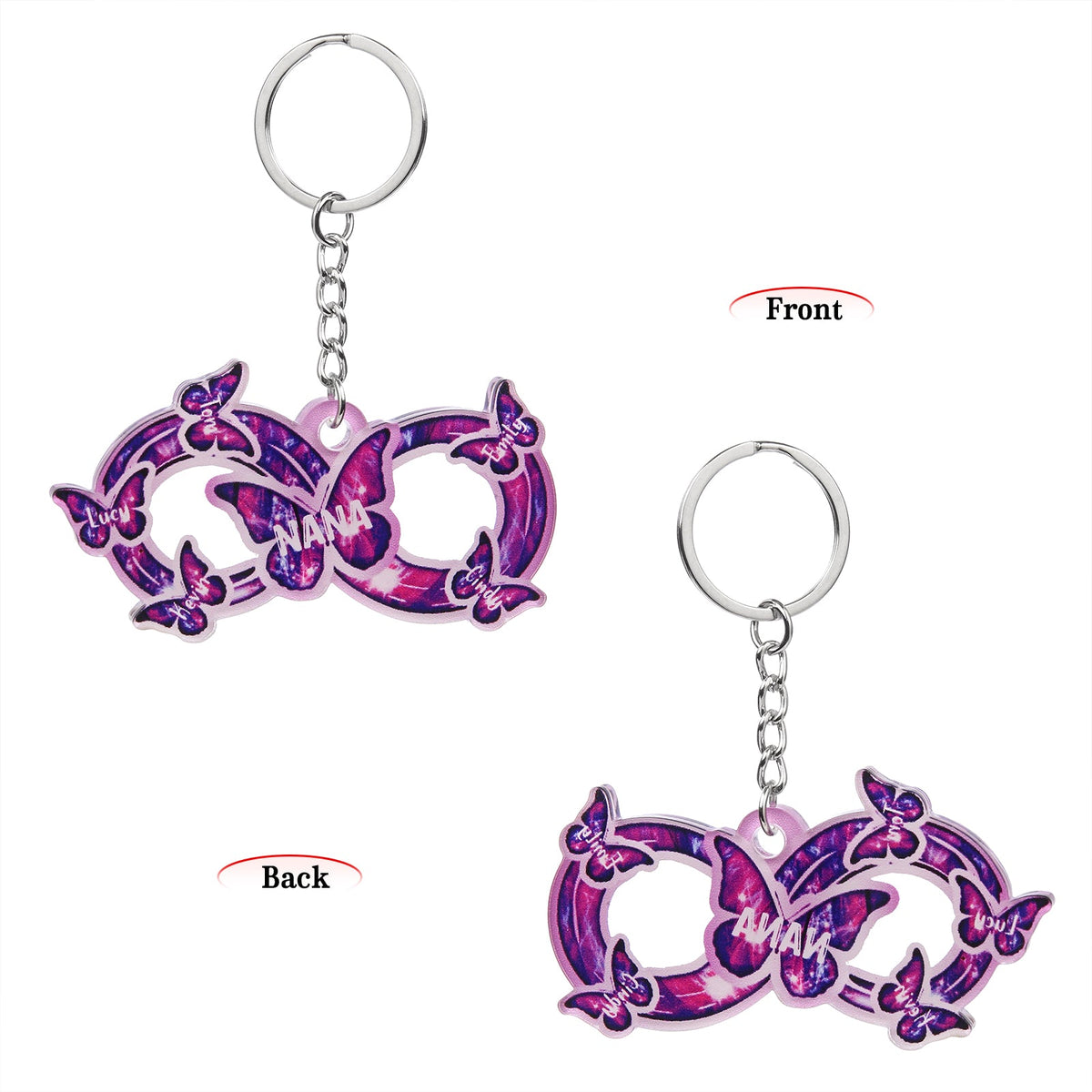 Custom Name Bow Keychain