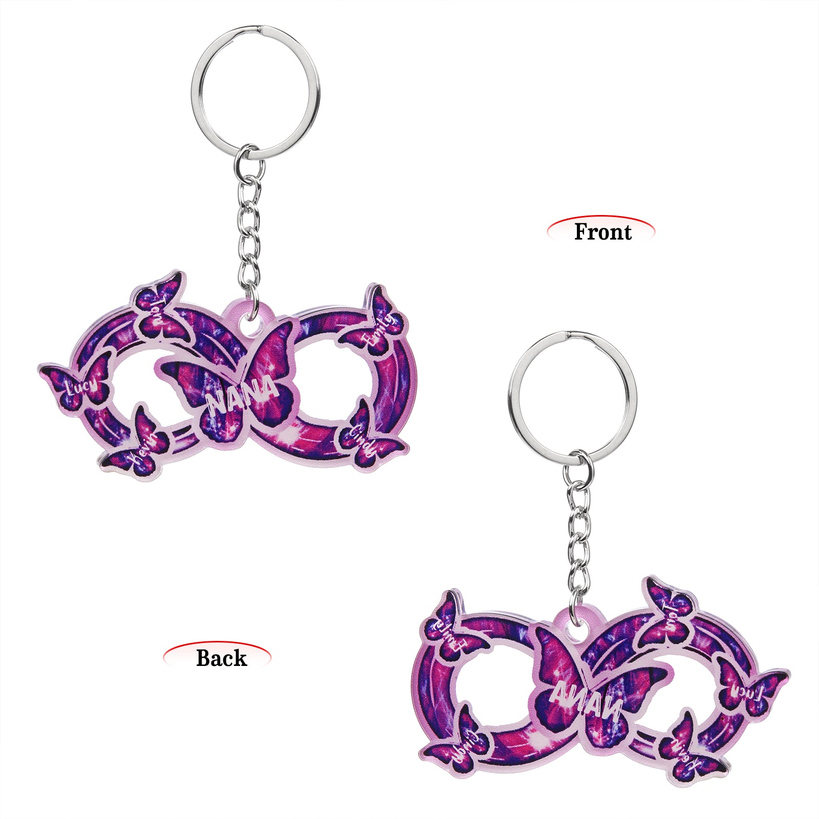 Custom Name Bow Keychain