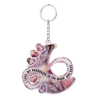 Custom Name Heart Moon Keychain