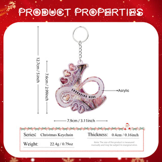 Custom Name Heart Moon Keychain