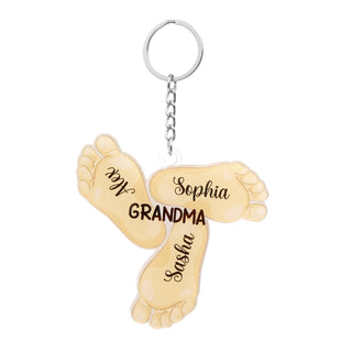 Christmas Decoration Custom Acrylic Name Sole Keychain
