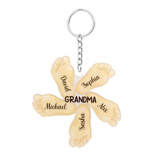 Christmas Decoration Custom Acrylic Name Sole Keychain