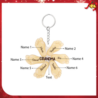 Christmas Decoration Custom Acrylic Name Sole Keychain