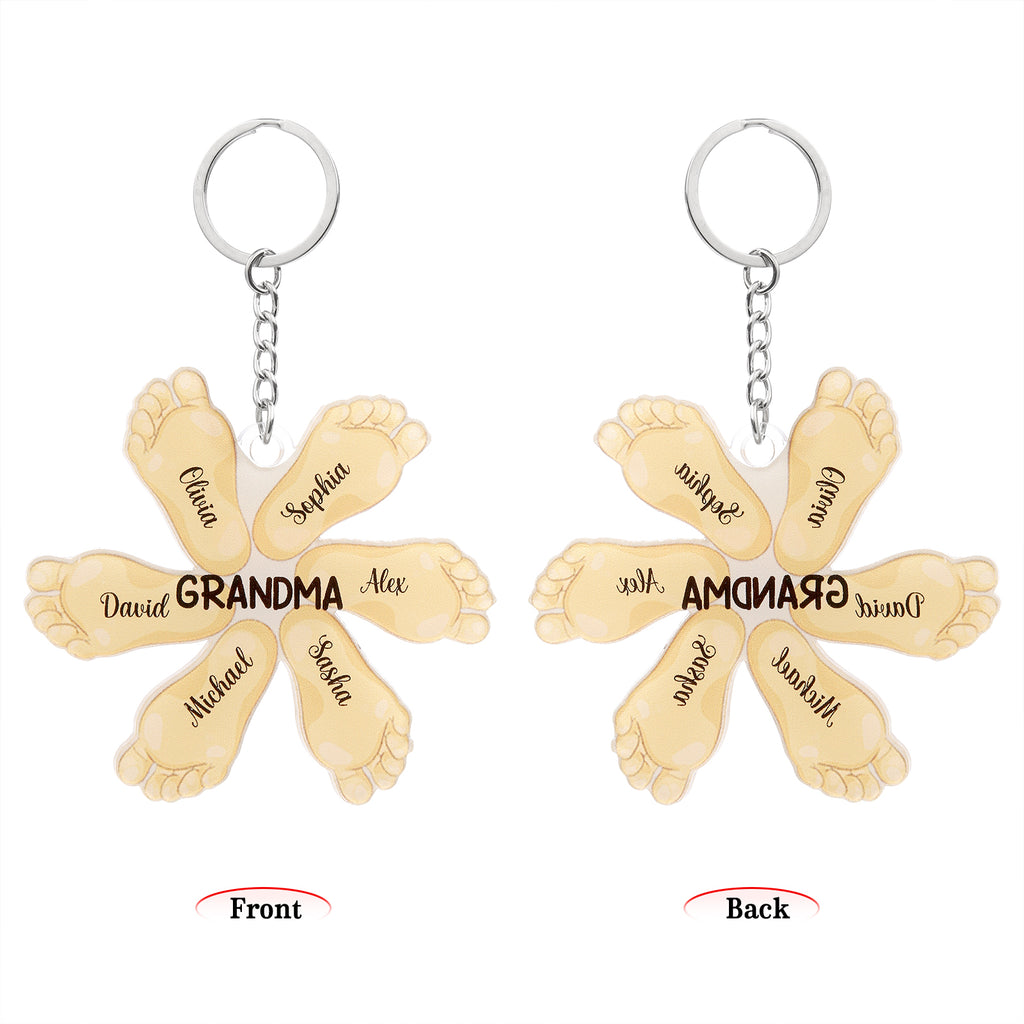 Christmas Decoration Custom Acrylic Name Sole Keychain