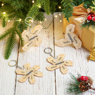 Christmas Decoration Custom Acrylic Name Sole Keychain