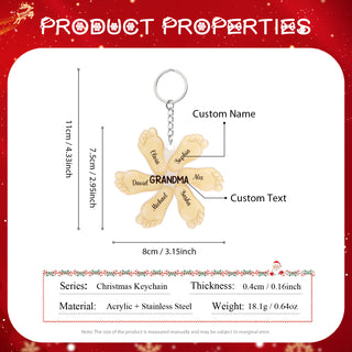 Christmas Decoration Custom Acrylic Name Sole Keychain