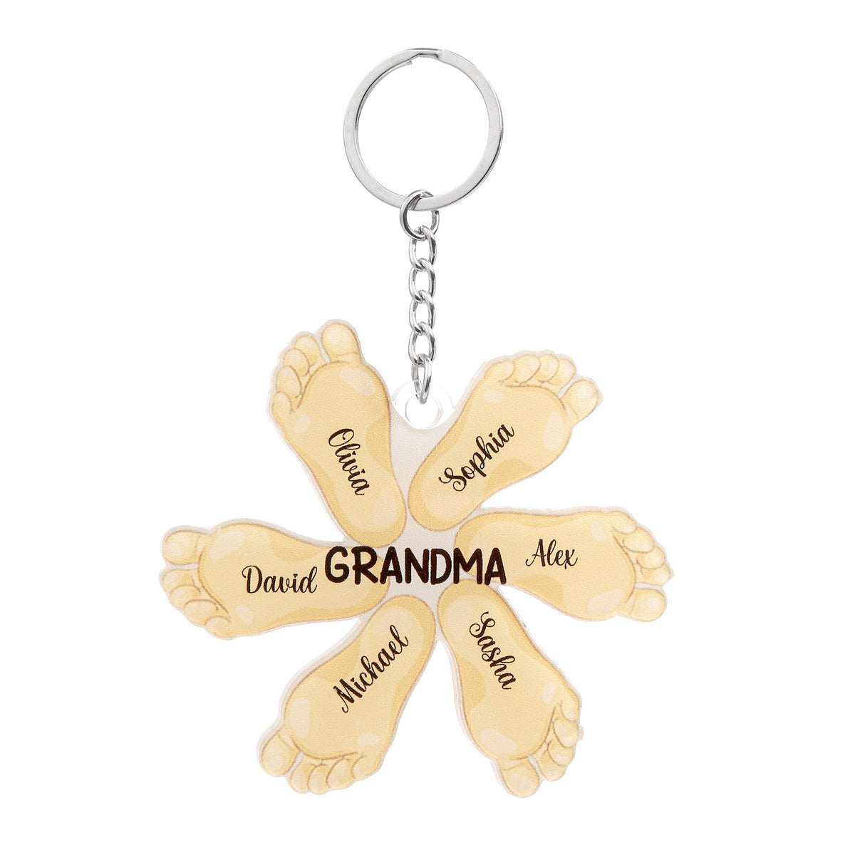 Christmas Decoration Custom Acrylic Name Sole Keychain
