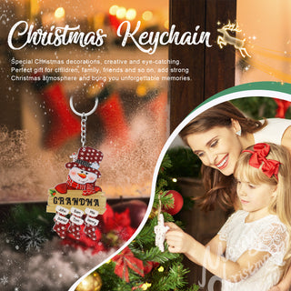 Christmas Decoration Custom Name Snowman Keychain