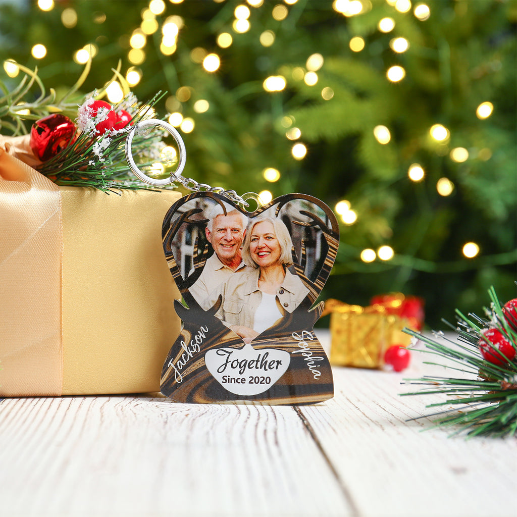 Christmas Decoration Custom Photo Keychain