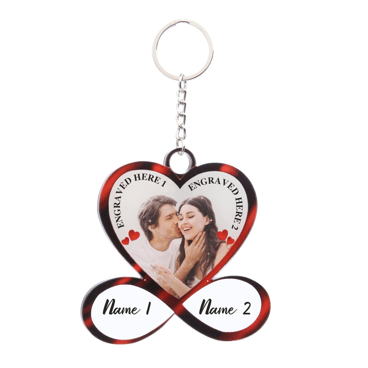 Christmas Decoration Custom Acrylic Heart Keychain