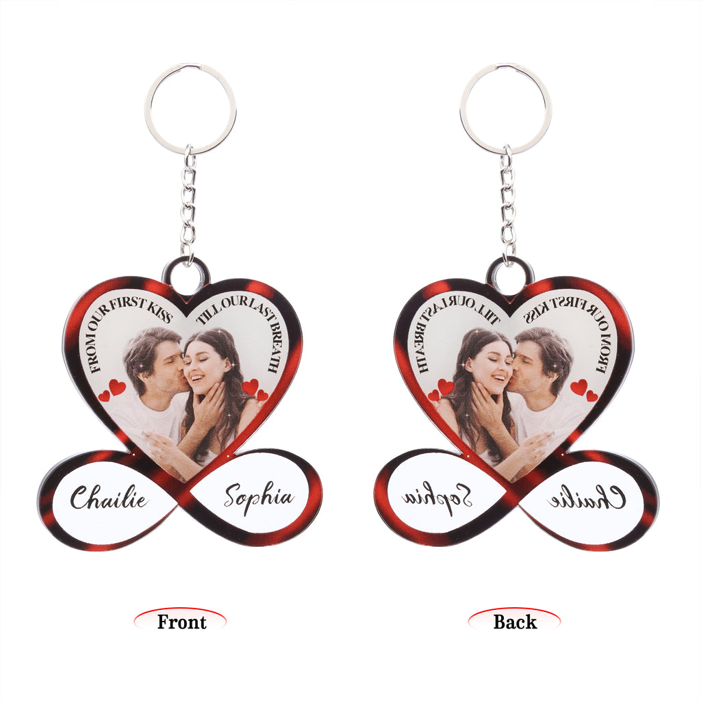 Christmas Decoration Custom Acrylic Heart Keychain