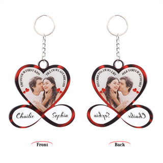 Christmas Decoration Custom Acrylic Heart Keychain