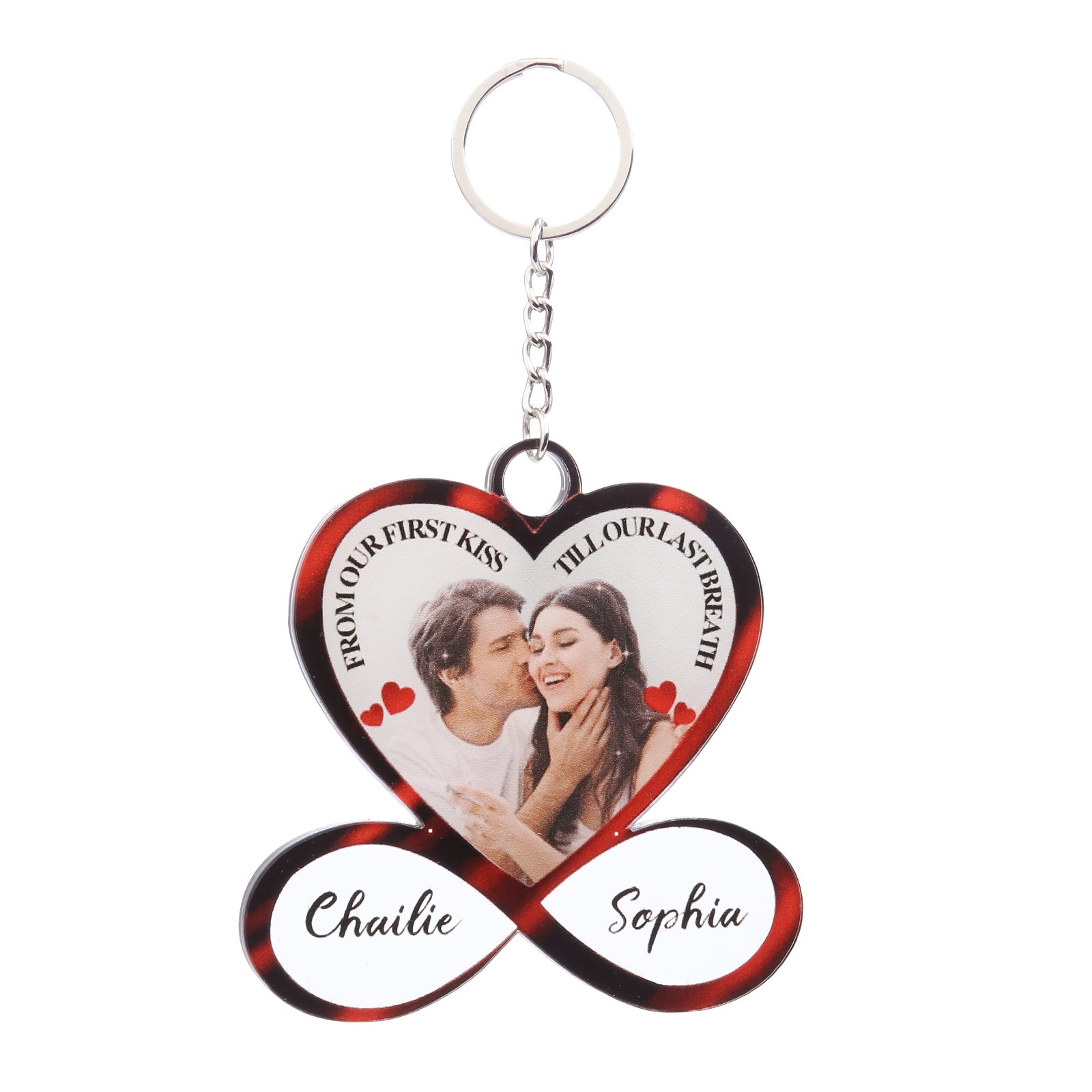 Christmas Decoration Custom Acrylic Heart Keychain