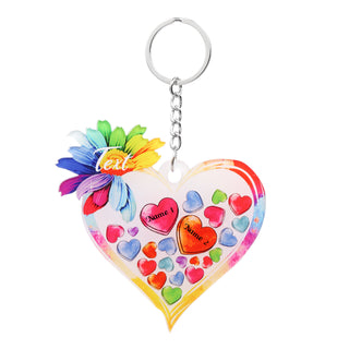 Christmas Decoration Custom Name Heart Keychain