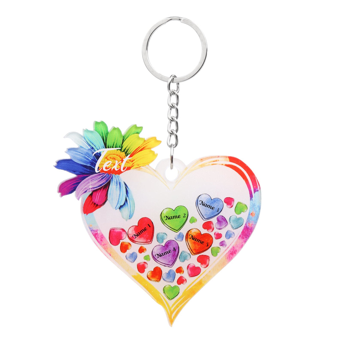 Christmas Decoration Custom Name Heart Keychain