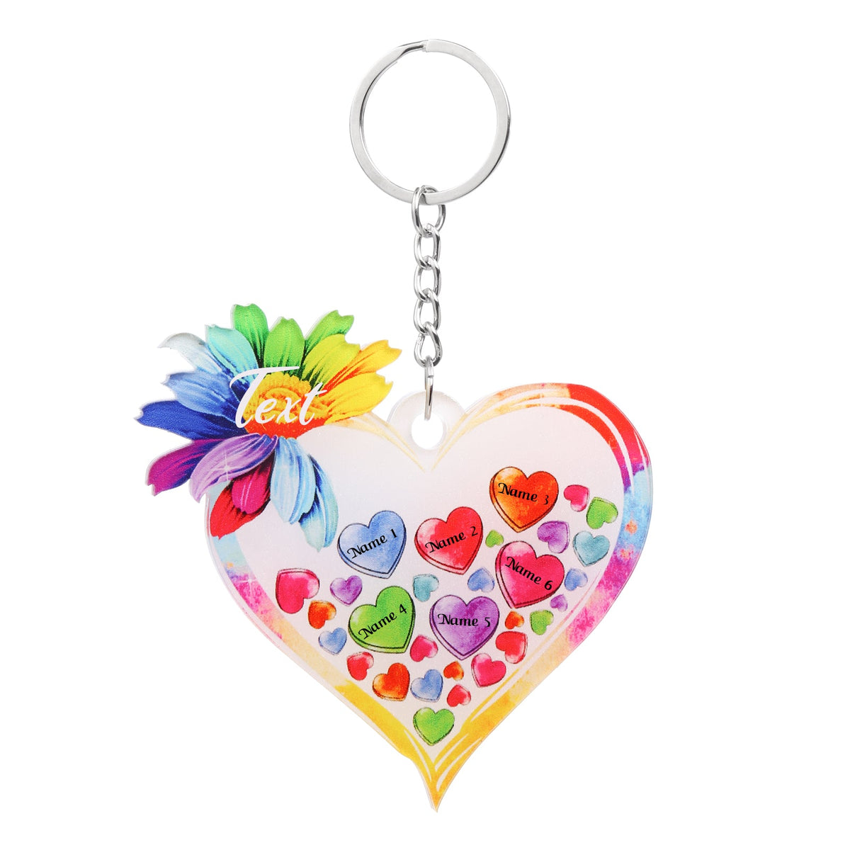 Christmas Decoration Custom Name Heart Keychain