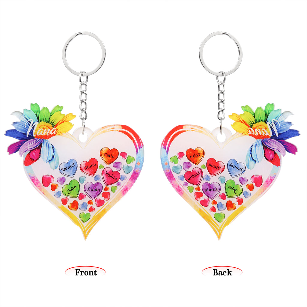 Christmas Decoration Custom Name Heart Keychain