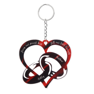 Christmas Decoration Custom Acrylic Heart Keychain