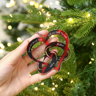 Christmas Decoration Custom Acrylic Heart Keychain