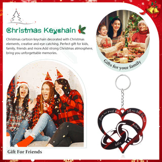 Christmas Decoration Custom Acrylic Heart Keychain