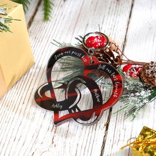 Christmas Decoration Custom Acrylic Heart Keychain