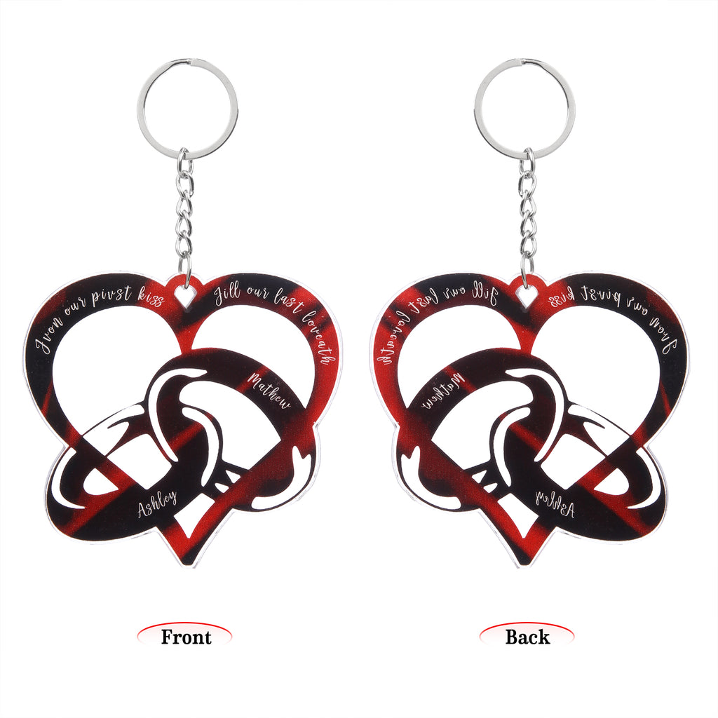 Christmas Decoration Custom Acrylic Heart Keychain